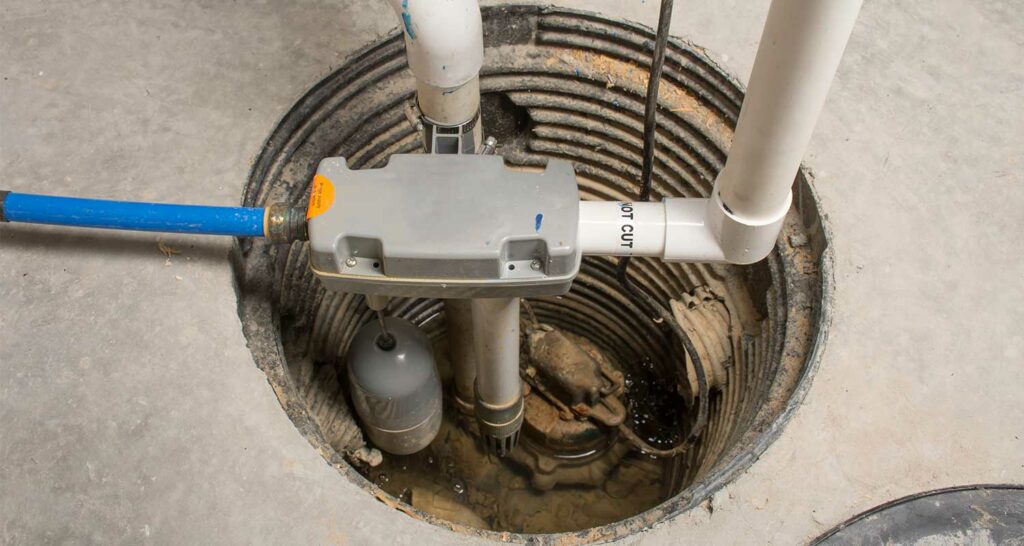 inspection on sump pump to see how much longer it will last