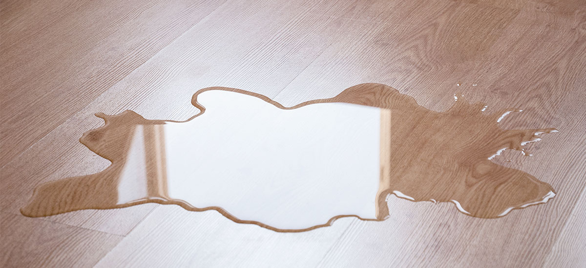 water on the floor is a typical sign of a slab leak in your home