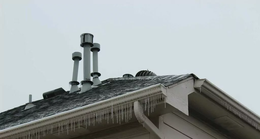 plumbing vent stack on top of residential roof